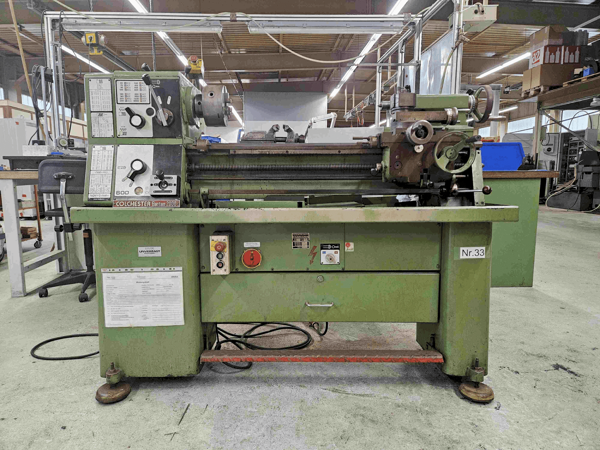 Makine Colchester Bantam 2000 - Önden görünüm