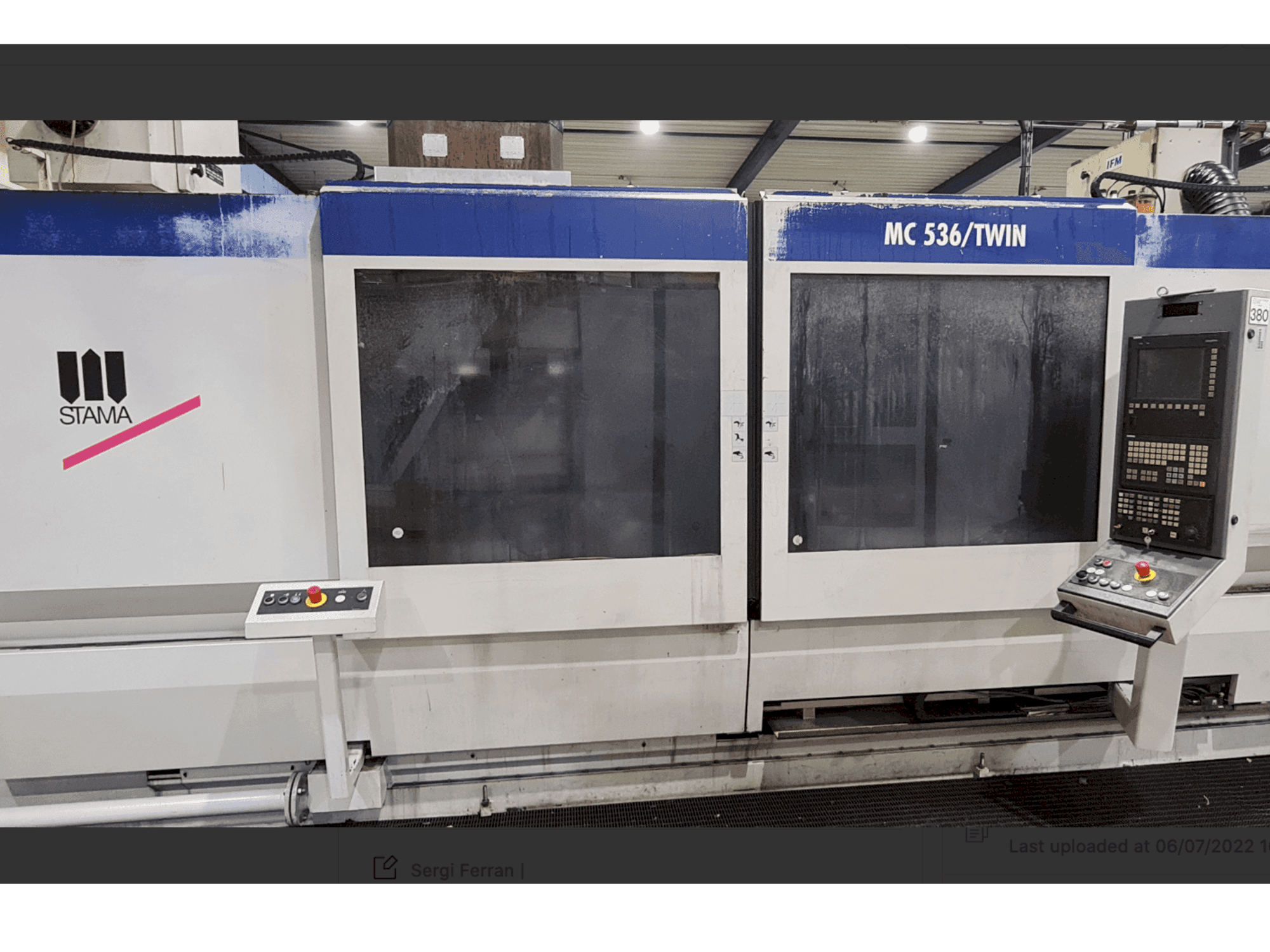 Makine  STAMA MC536/Twin - Önden görünüm