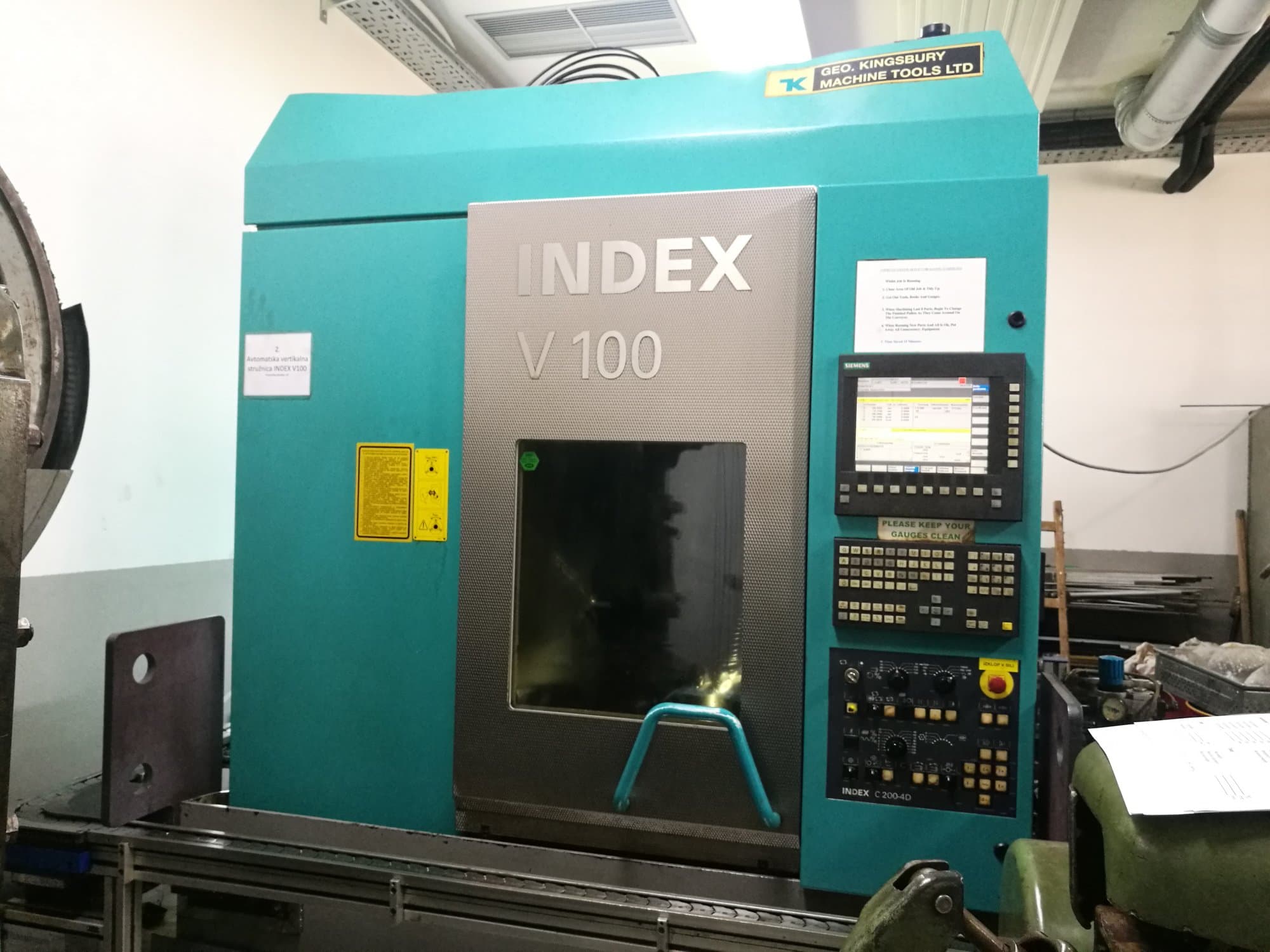 Makine  Index - Önden görünüm V100