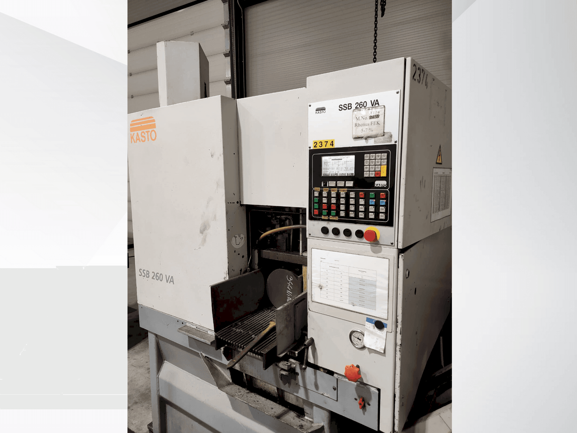 Makine  KASTO SSB 260 VA - Önden görünüm