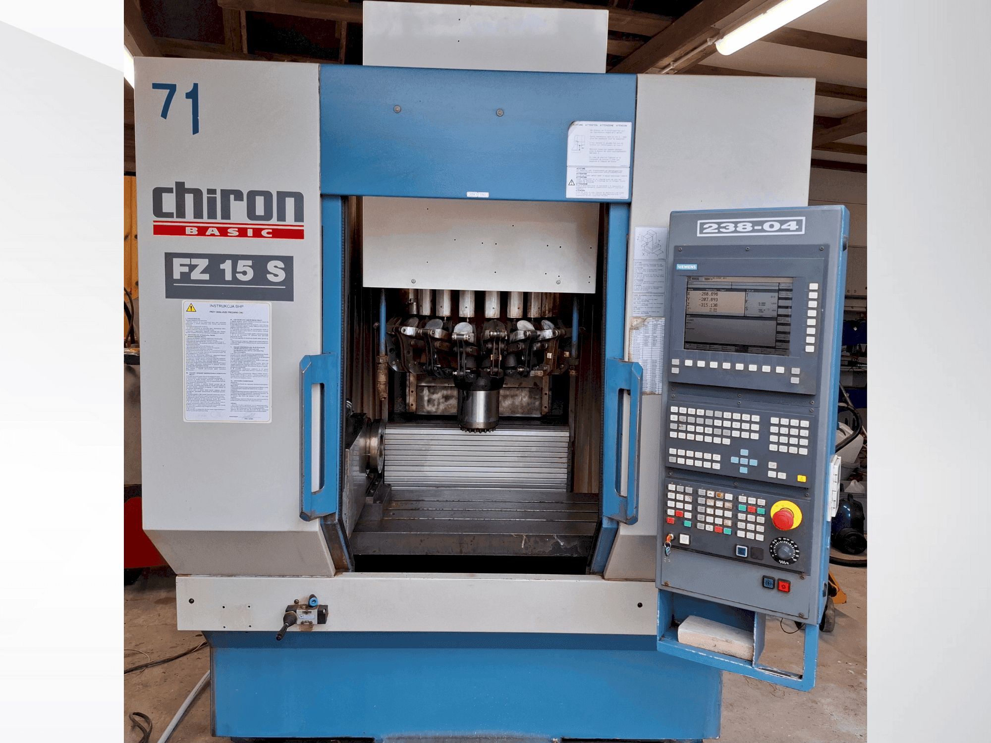 Makine CHIRON FZ 15 S - Önden görünüm