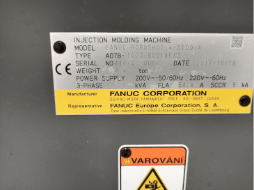 Makine FANUC α-S100A - Önden görünüm
