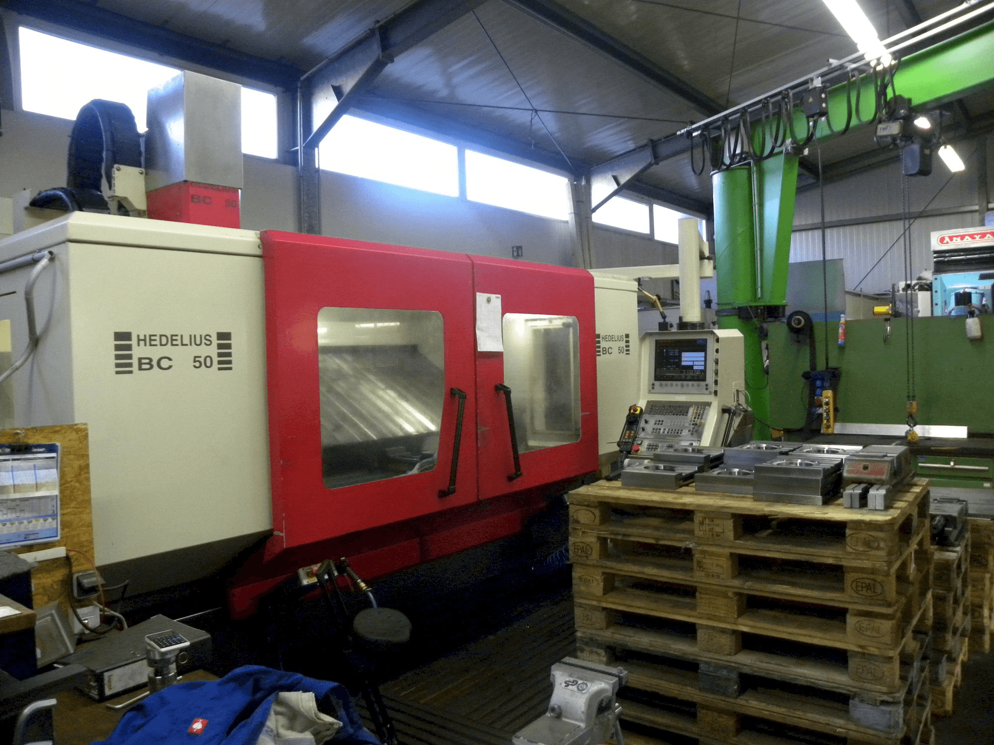 Makine HEDELIUS BC-50 - Önden görünüm