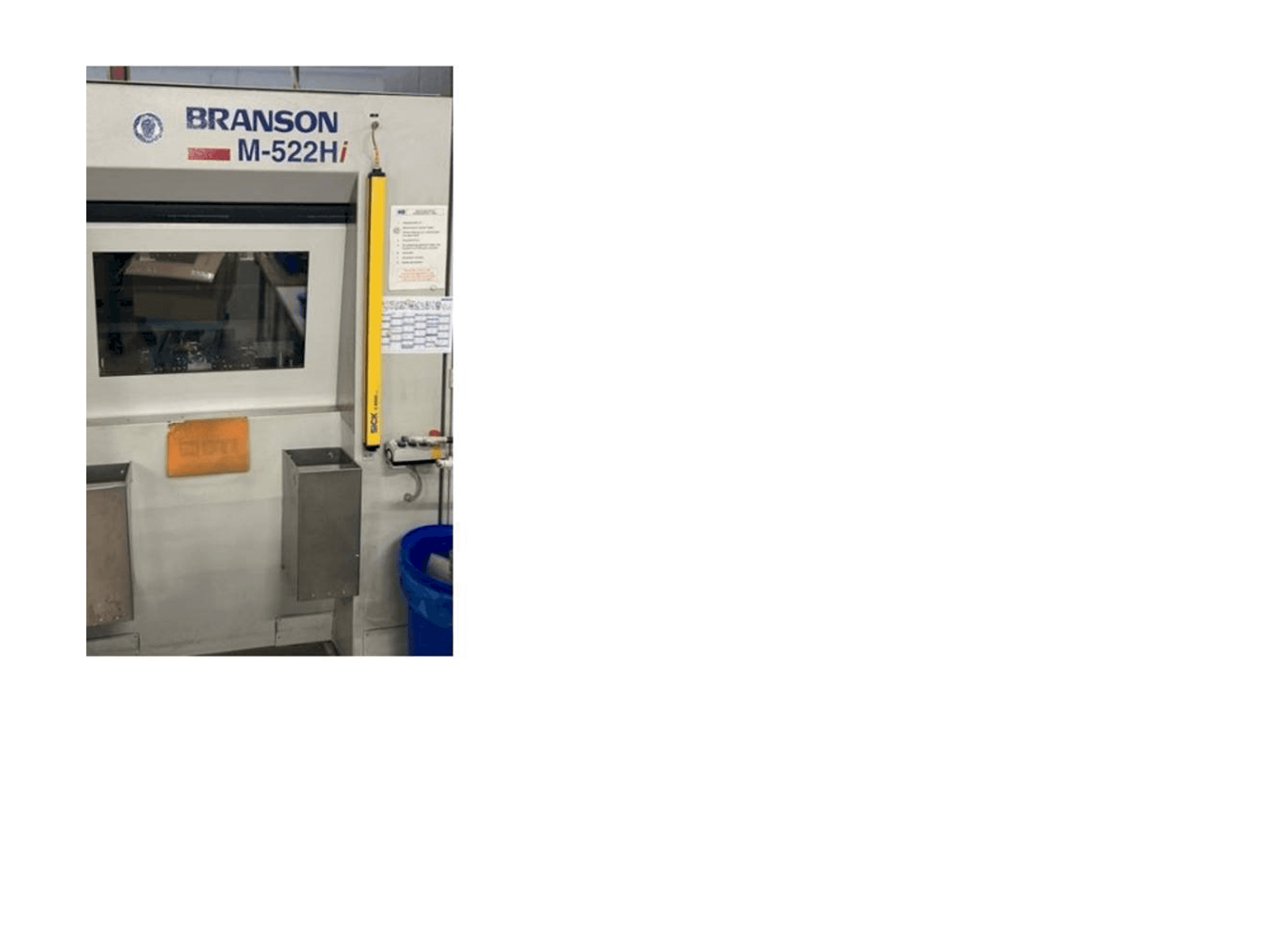 Makine BRANSON M-522Hi (2010) - Önden görünüm