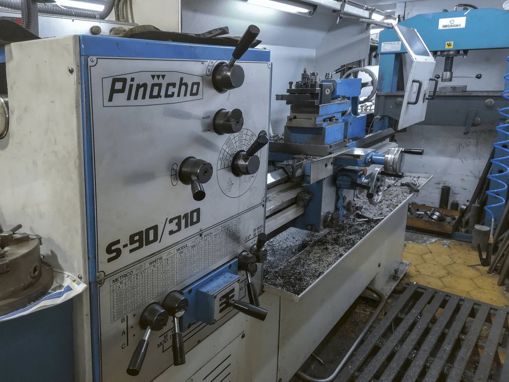 Makine 1 Pinacho - Sol görünüm S-90/310
