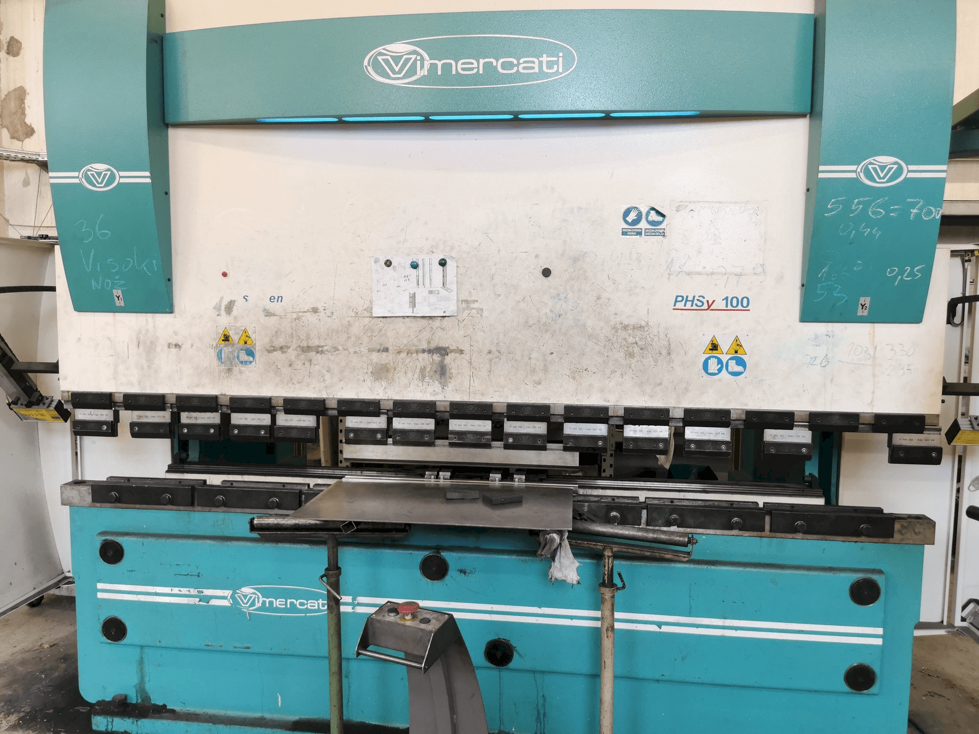 Makine Vimercati PHSY 100x3050 - Önden görünüm