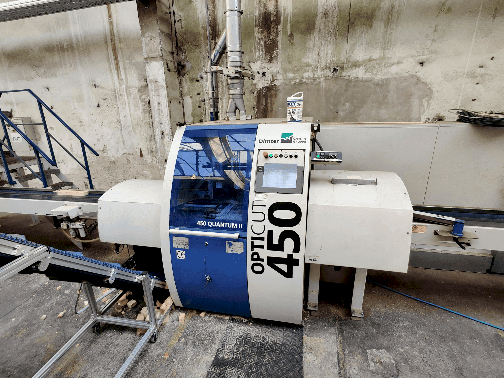 Makine WEINIG / DIMTER Combiscan C200 4/4 & OPTICUT 450 Q - Önden görünüm