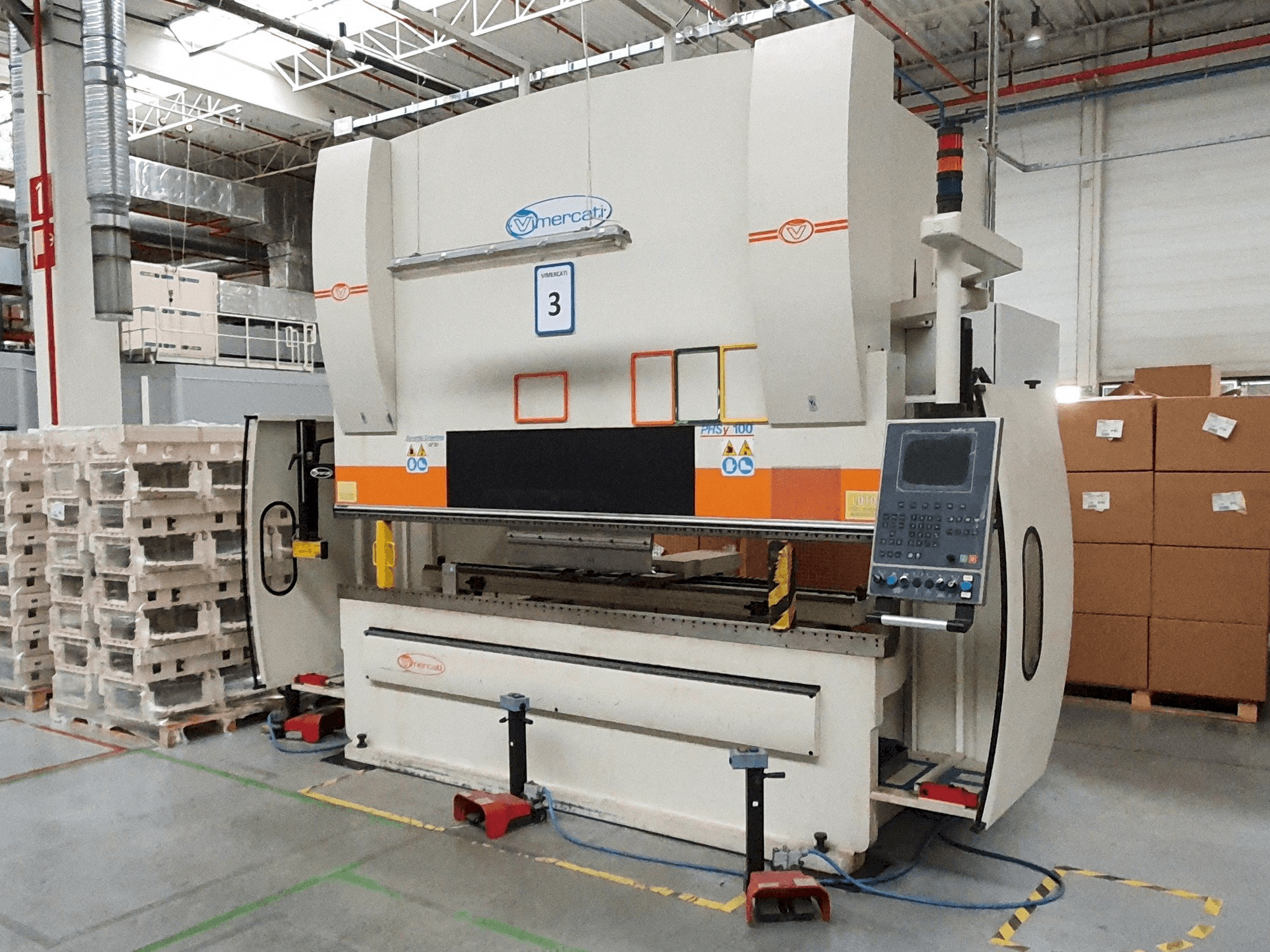 Makine Vimercati PHSY 100x3050 - Önden görünüm