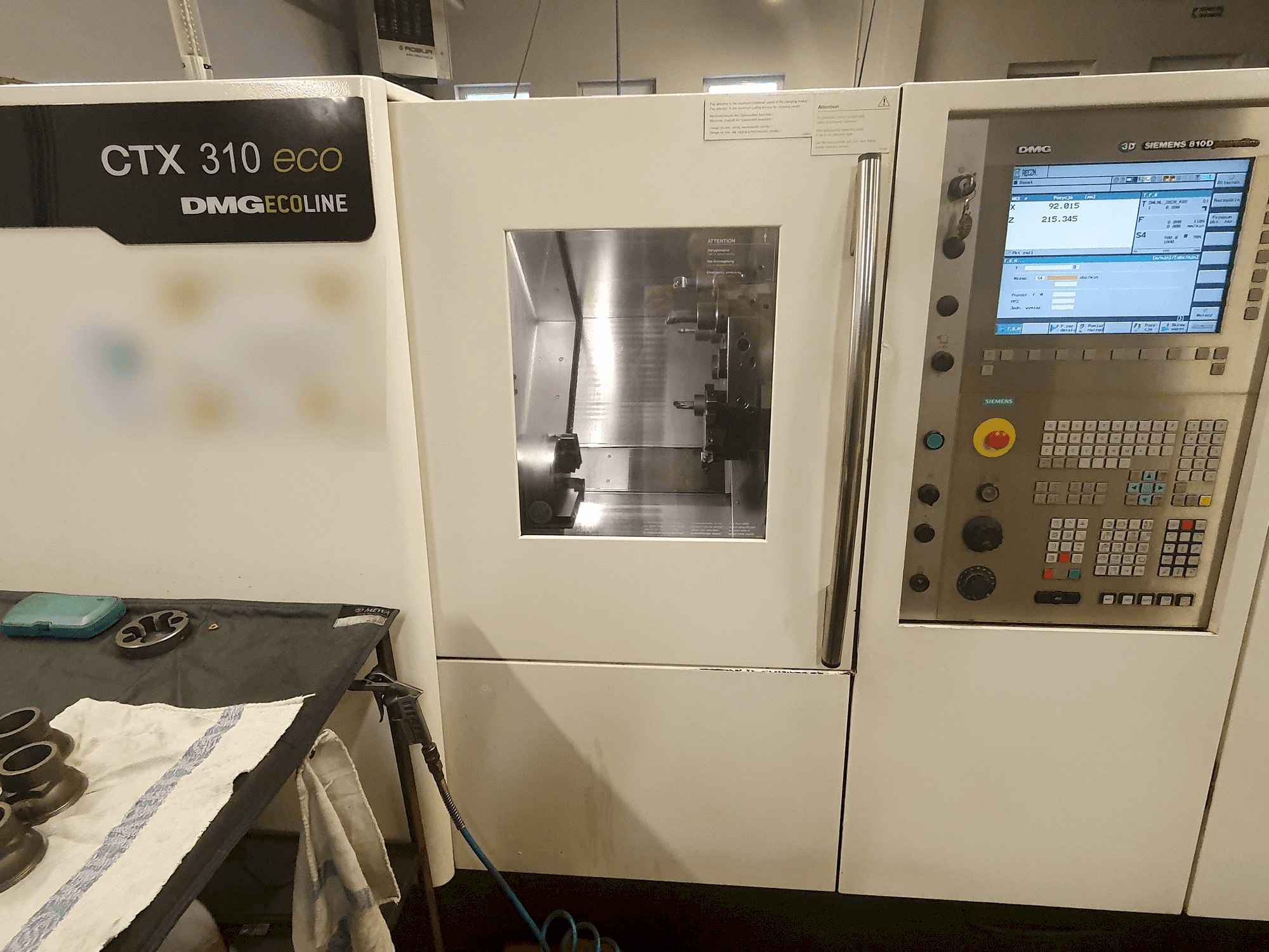 Makine DMG GILDEMEISTER ecoline CTX 310 eco V3 - Önden görünüm