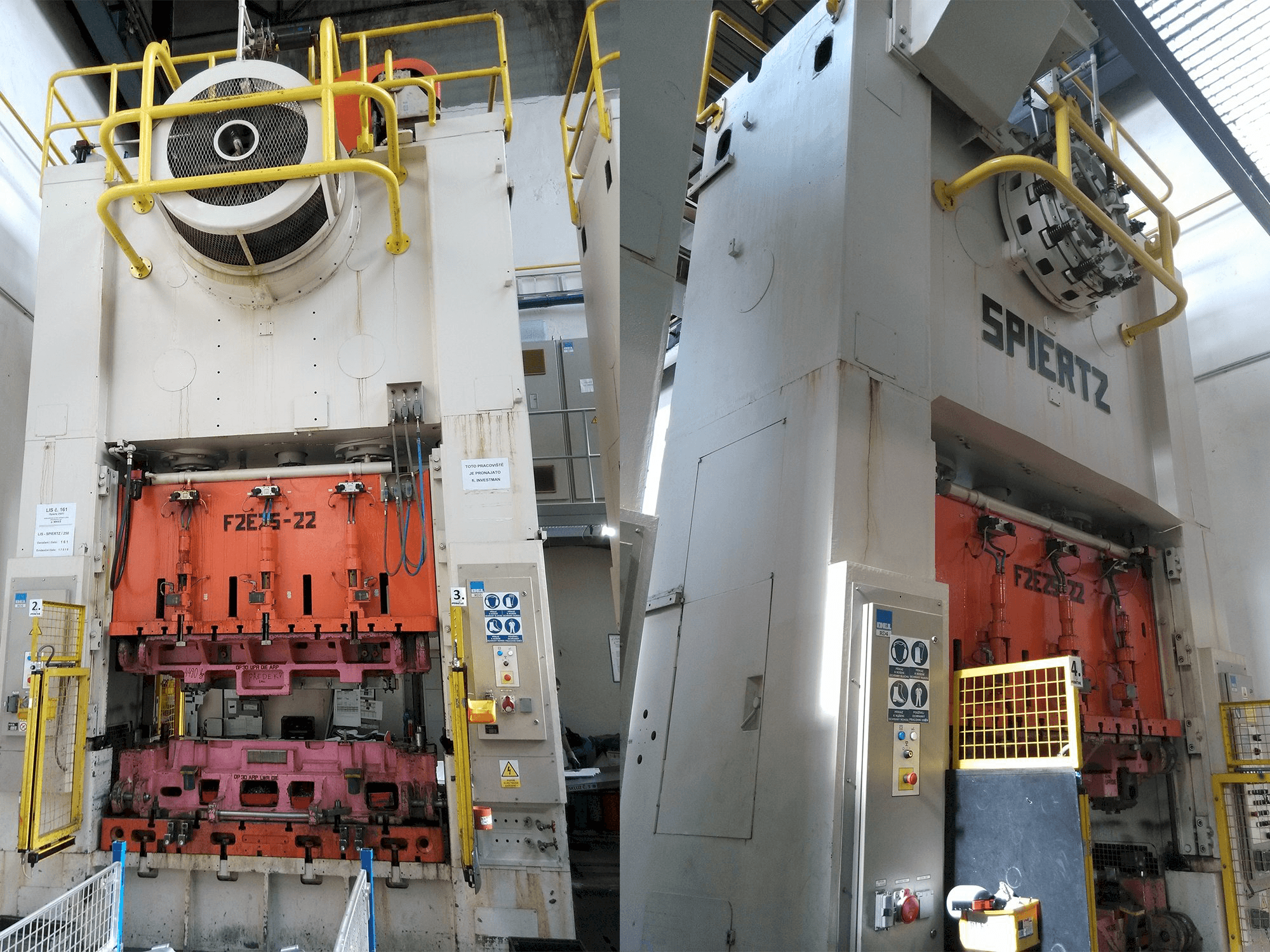 Makine Spiertz F2E 25x2.2 - Önden görünüm