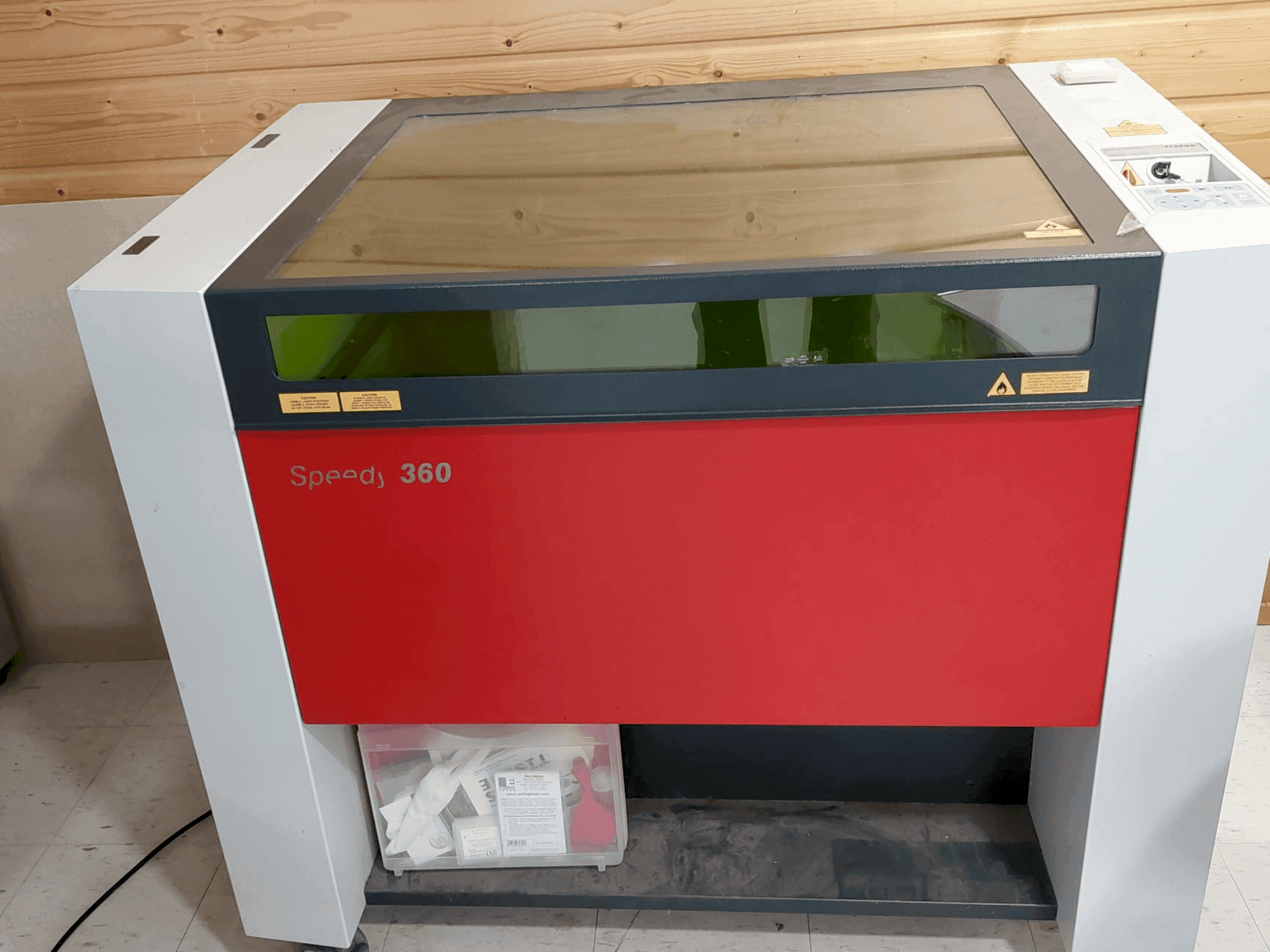 Makine Trotec Speedy 360 flexx (2017) - Önden görünüm