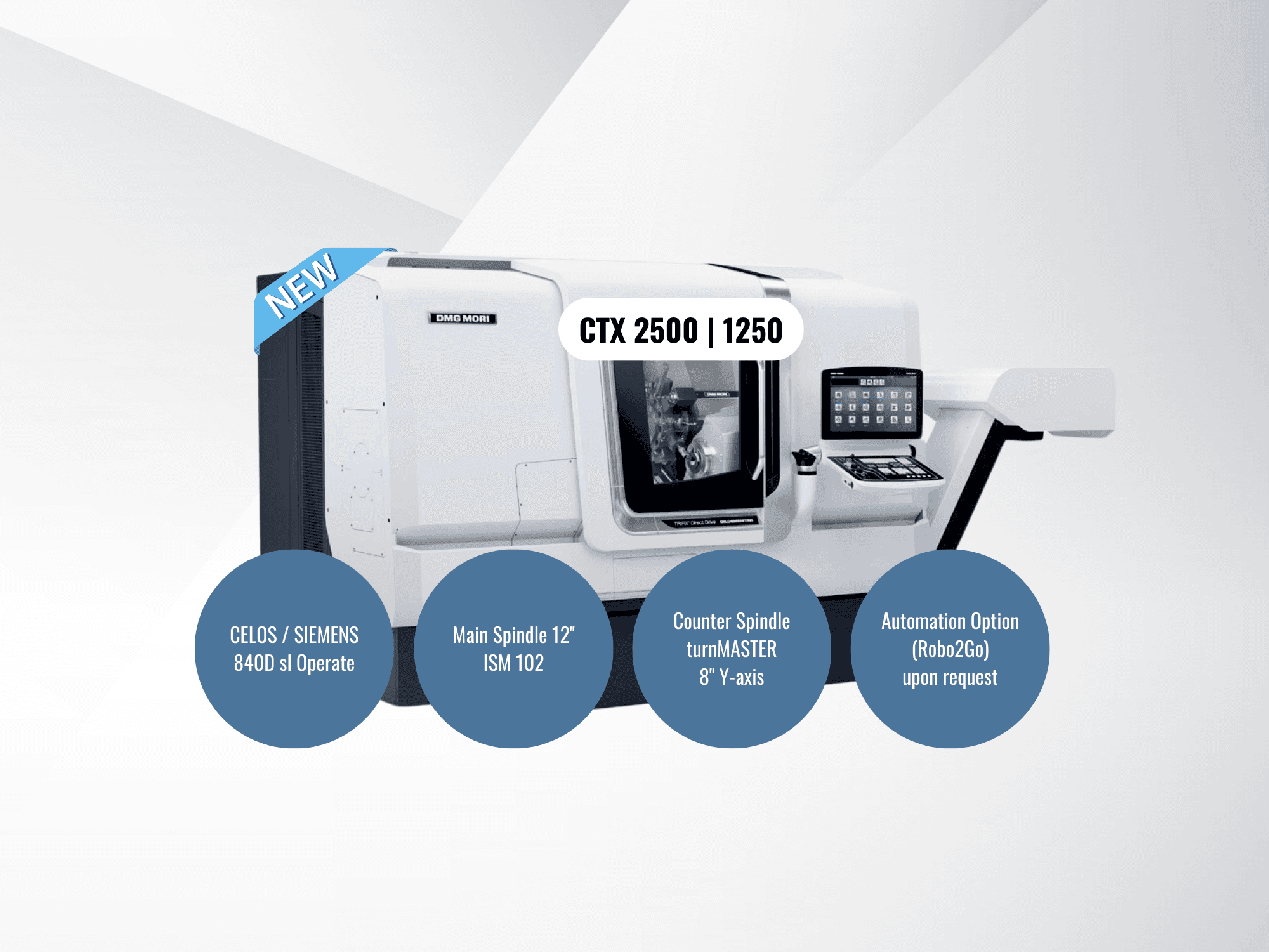 Makine DMG MORI CTX 2500/1250 - Önden görünüm